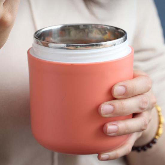 Изолированная суповая чашка Yousheng, герметичная, термокружка из нержавеющей стали для овсянки, молочной каши, семейного обеда, емкость для еды объемом 430 мл