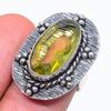 Лимонный топаз Ручная работа Серебро 925 пробы Ювелирное кольцо Размер 7 z7M92