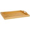 Andrea House Beige Bamboo Serving Tray with Handles
