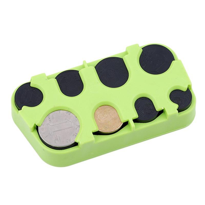 Euro Coin Dispenser Storage Coins Purse Wallet Holders Storage Box Plastic Dispenser