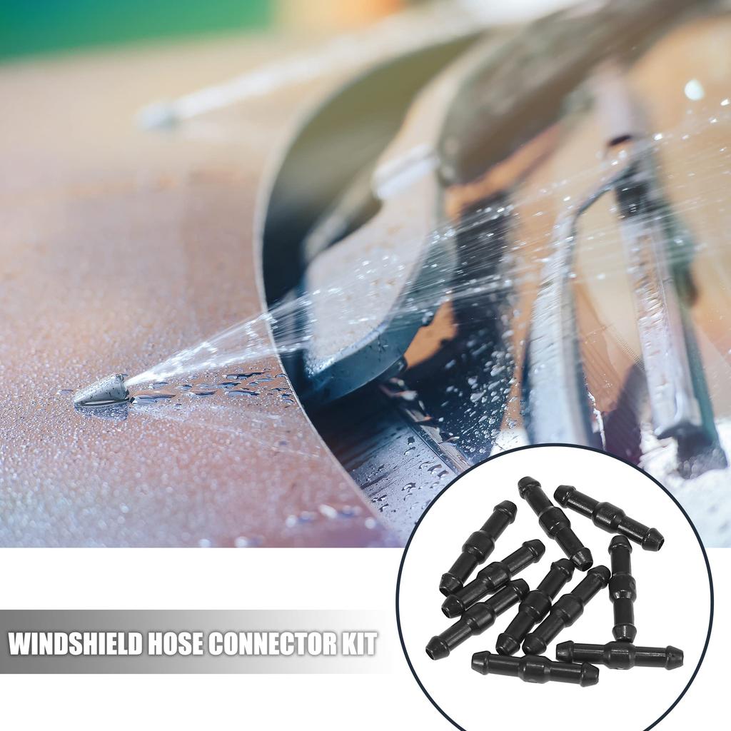 XAUTOHAUX соединитель шланга омывателя лобового стекла I-образный пластиковый 2-ходовой трубный фитинг-адаптер-разветвитель 10 шт. для автомобиля