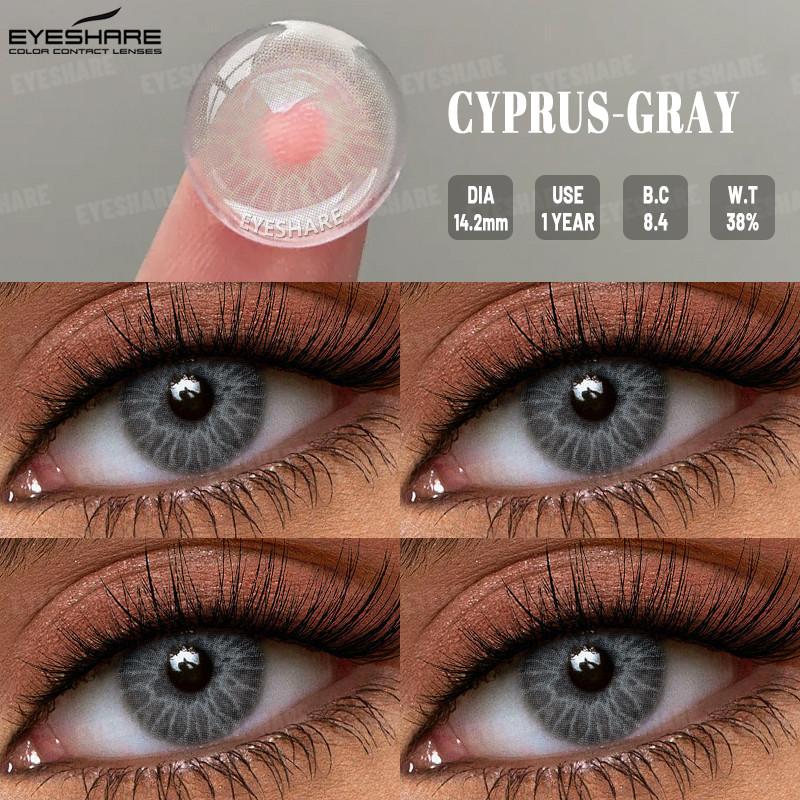 Eyeshare 1 пара цветных контактных линз ESTONIA 14,5 мм большие глаза натуральные линзы для модных глаз голубые линзы зрачки серые