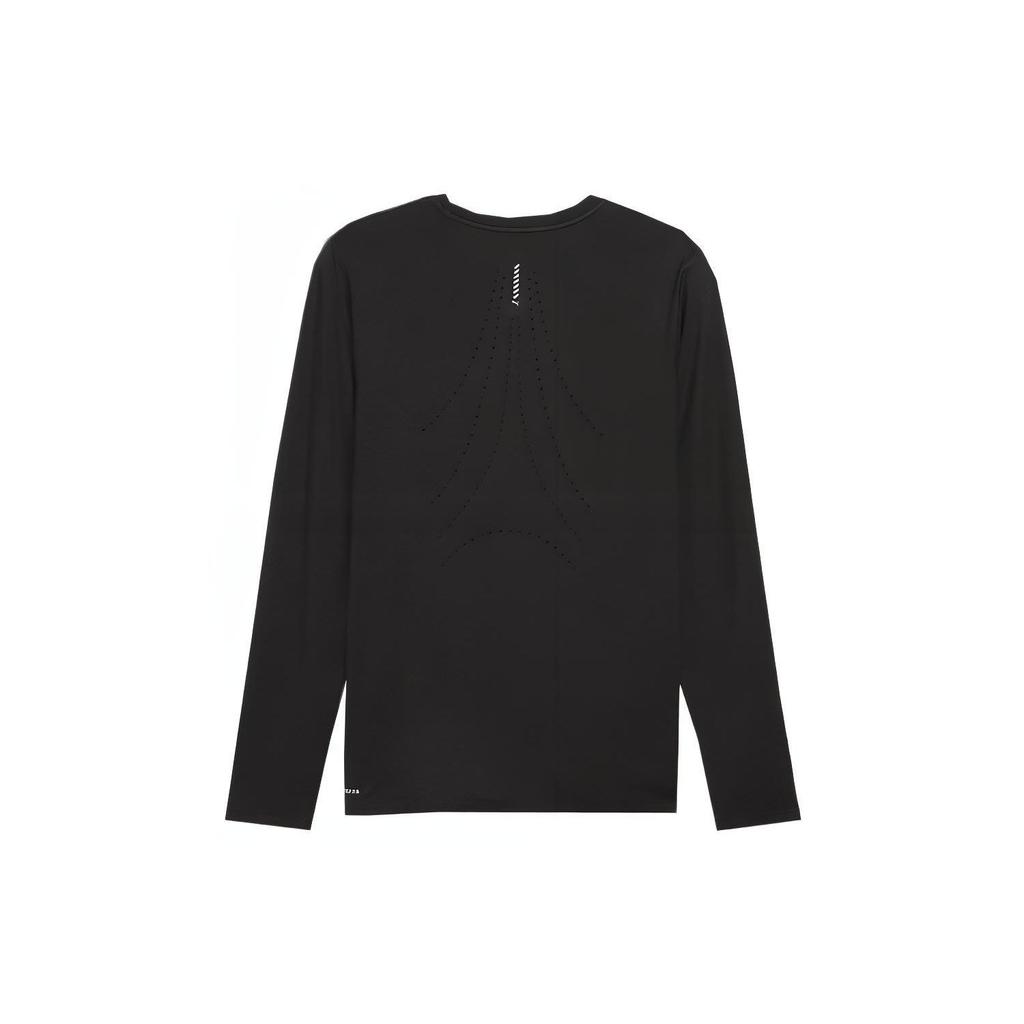 Puma Мужская спортивная футболка с длинным рукавом, однотонная, из ткани Cloudspun, повседневная, быстросохнущая, дышащая, с круглым вырезом, черная, 524991-01
