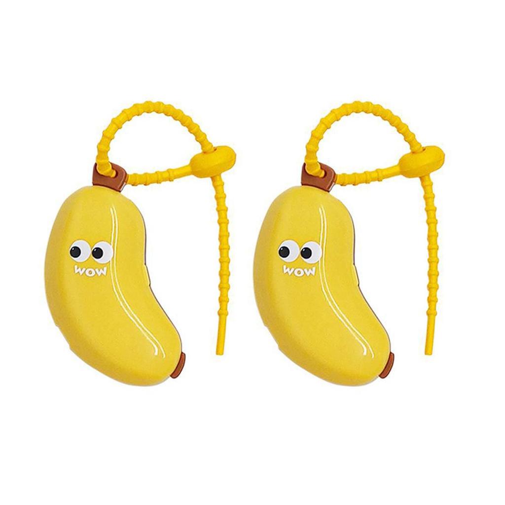 Plastic Toothbrush Head Protective Cover Portable Banana Shape Toothbrush Dust Cap Cover 2In1 Brush Protect Toothbrush Case Cap