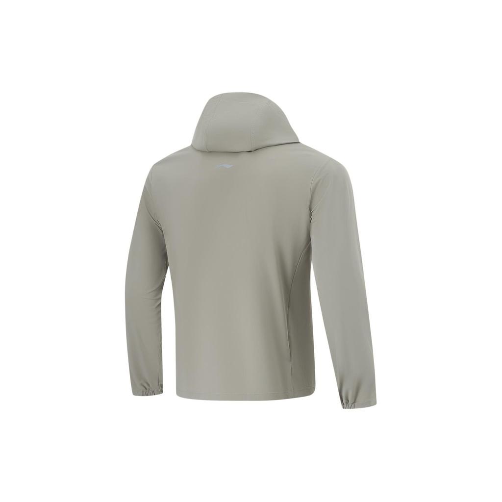 Li Ning Ice Smooth Cool Technology Защита от ультрафиолета Дышащая велоспорт Альпинизм Открытый Soft Shell UPF50+ Защита от солнца Куртка мужская куртка серая AWDU823-1