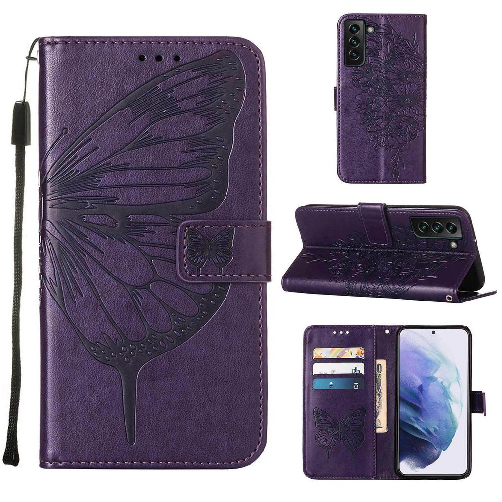 Embossed Butterfly Case for Cubot P90 Phone, Card Slot Flip Cover, Note60 Protective Case, X100
