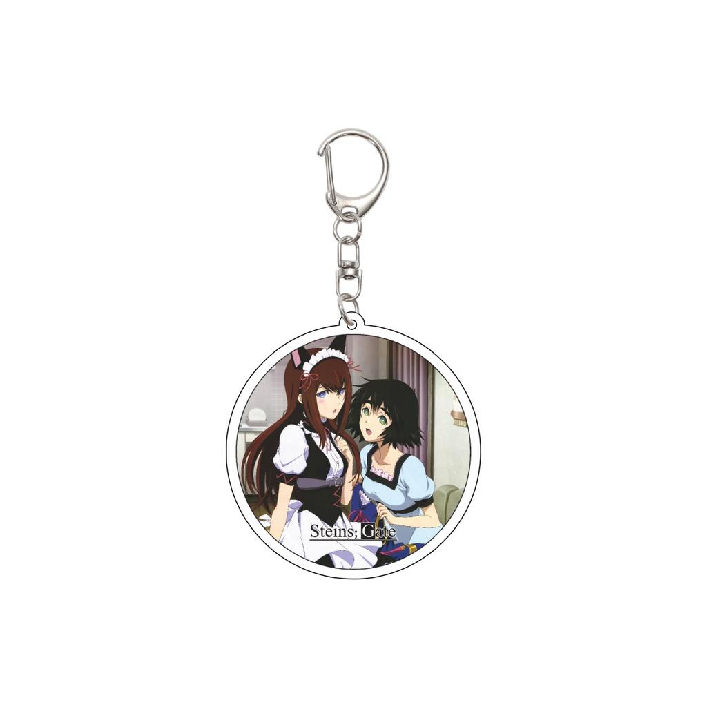 55 ММ Аниме Steins Gate Брелок Окабэ Ринтаро/Макисэ Курису/Сиина Маюри Брелок Акриловая Модель Пластина Рождественские Подарки