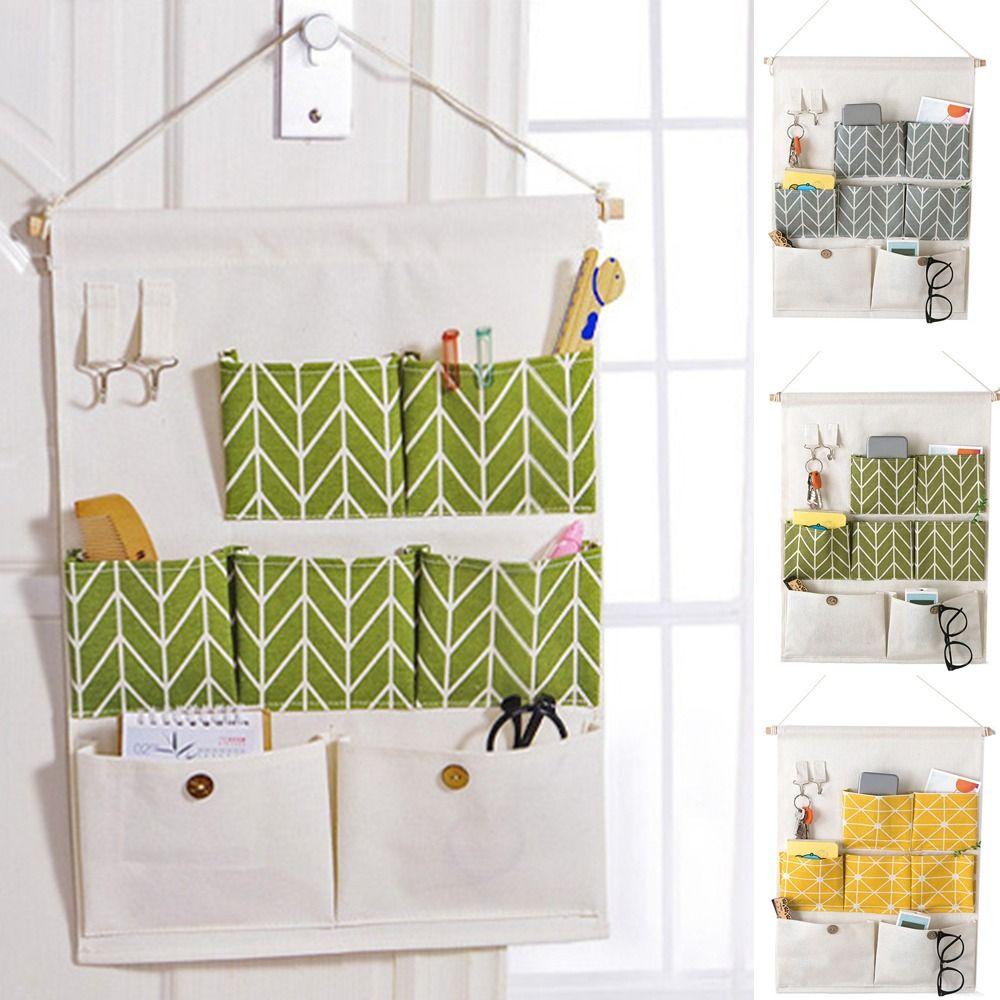 Waterproof Sundries Storage Pouches Wall Mounted Cosmetic Toys Organizer Home