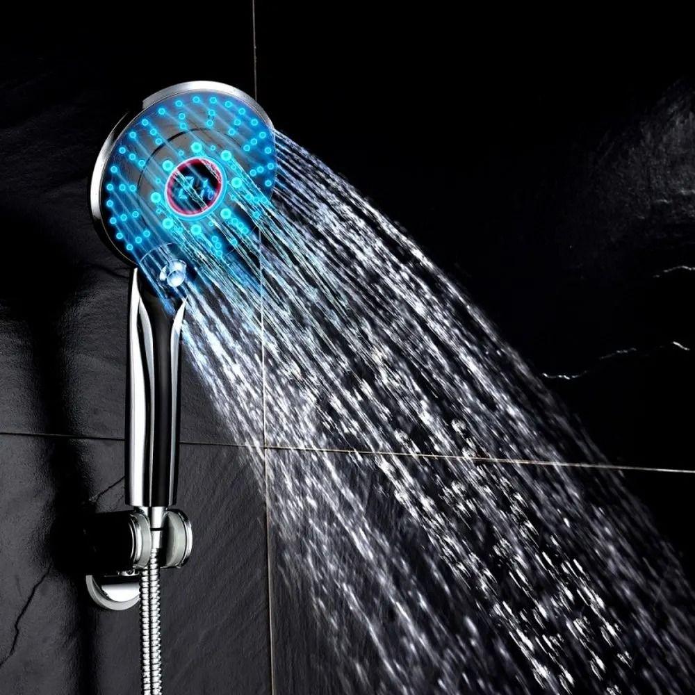 Temperature Sensor Colorful LED Shower Head Handheld Luminous Shower Sprayers Home