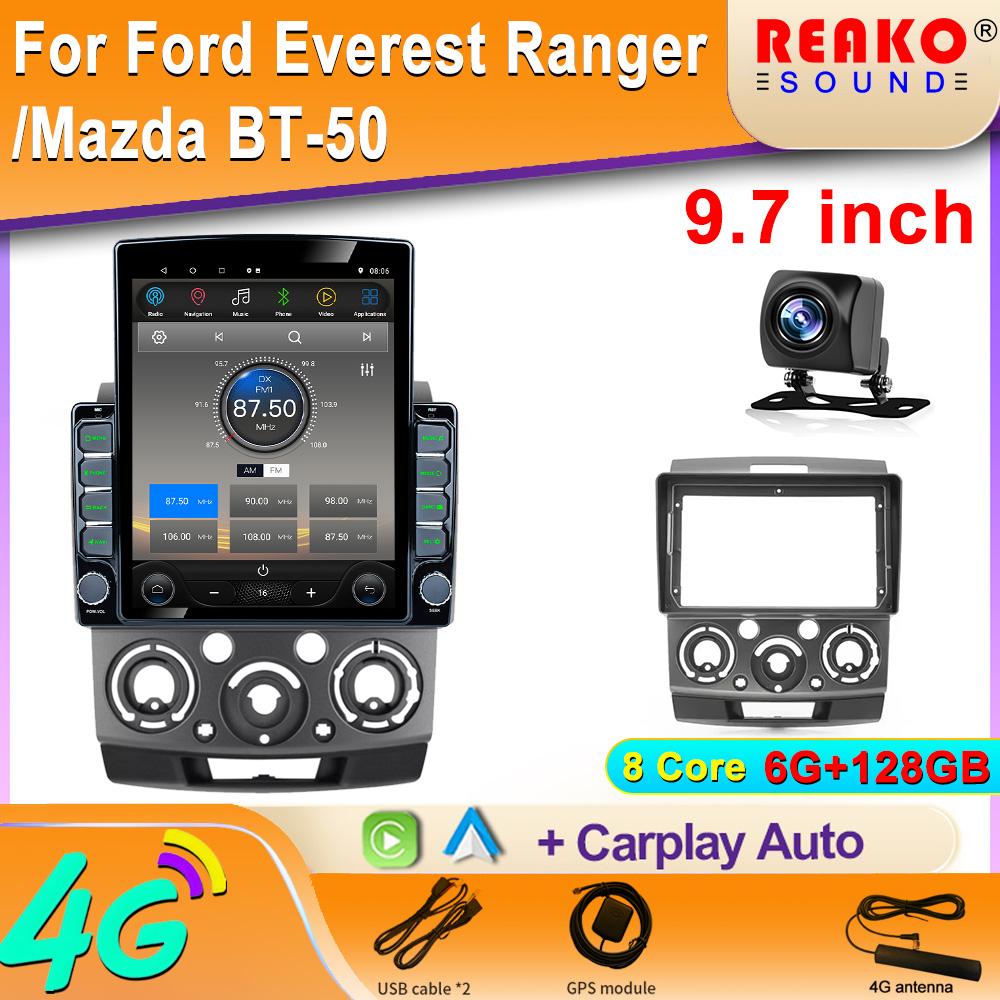 9.7" Vertical Style Tesla Screen Android Car Radio for Ford Everest Ranger/Mazda BT-50 GPS Navigation Multimedia Player 2din