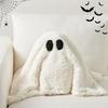 Gus The Ghost Pillow Fun And Soft Halloween Ghost Pillow Plush White Ghost Toy with Pumpkin for Halloween Thanksgiving