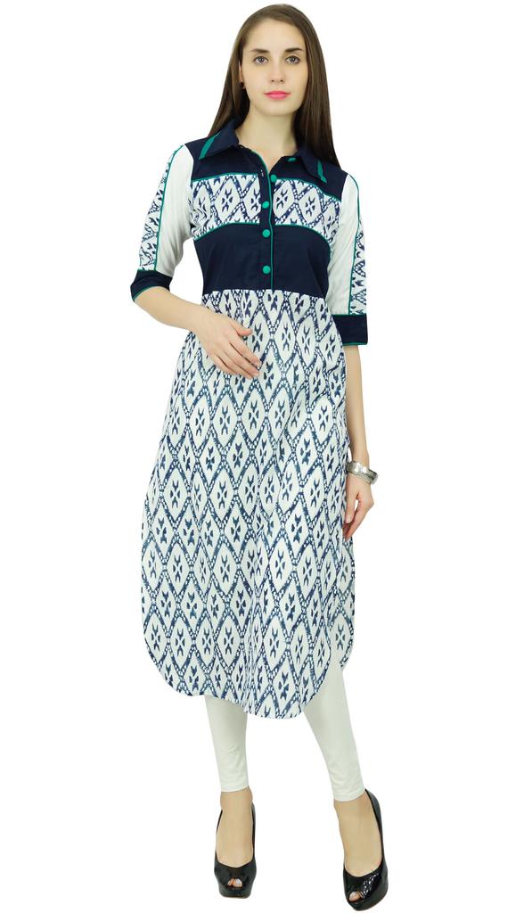 Phagun Bollywood Kurta Одежда Туника Курти Топ Дизайнерское Хлопковое Платье