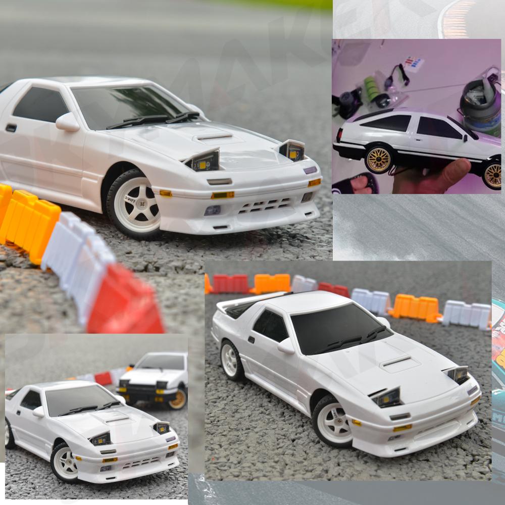 Новая модель AE86 RX-7 1:18 RC Drift Car 1/18 2.4G Пульт дистанционного управления ESP Гироскоп LED Мини RC Гоночный автомобиль Игрушки Дети Подарок