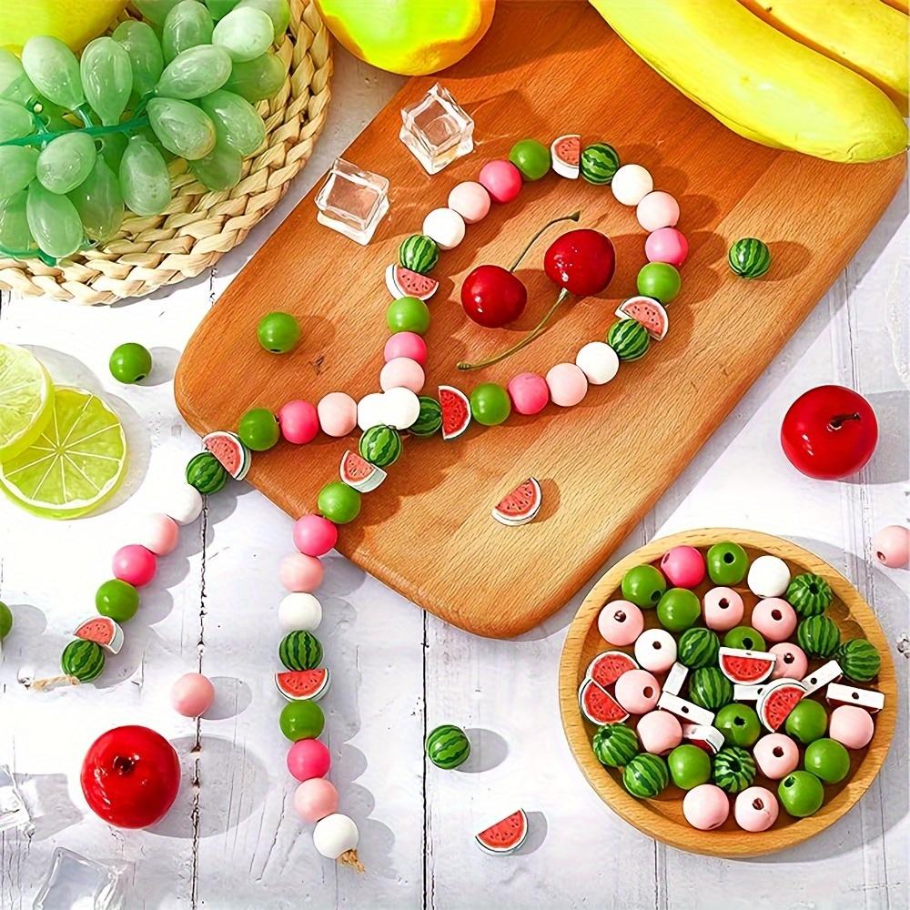 10/30/50 шт. арбузного цвета деревянные бусины 16 мм разноцветные деревянные бусины натуральные цветные круглые бусины ожерелье браслет изготовление ювелирных изделий украшение для дома