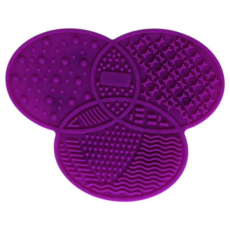 Silicon Makeup Brush Cleaning Mat Makeup Brush Cleaner Pad Cosmetic Portable Washing Tool Scrubber with Suction Cup