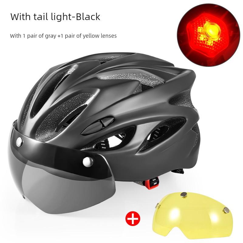 Men's and Women's Breathable Bicycle with Goggles Integrated Molding
