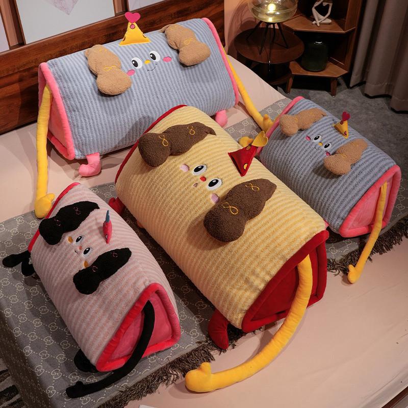 Мультяшная игрушка плюшевая мягкая наволочка с моющейся вставкой для декора кровати, дивана