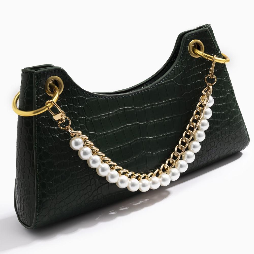Retro Replacement Handles DIY Purse Handbag Belt Shoulder Chain Bag Chain Pearl Bag Strap