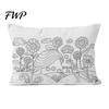 Drawing Pillow Cover DIY Coloring Pillowcase for Kids, Color Your Own Long Handmade Gift Kids Cover, Creative Art Craft Activity Children, Birthday