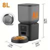 NITYERS 8L Automatic Dog Feeder, Smart Pet Food Dispenser with Key Control, Voice Recorder, Dual Power Supply, Timed Auto Cat Feeder with Stainless