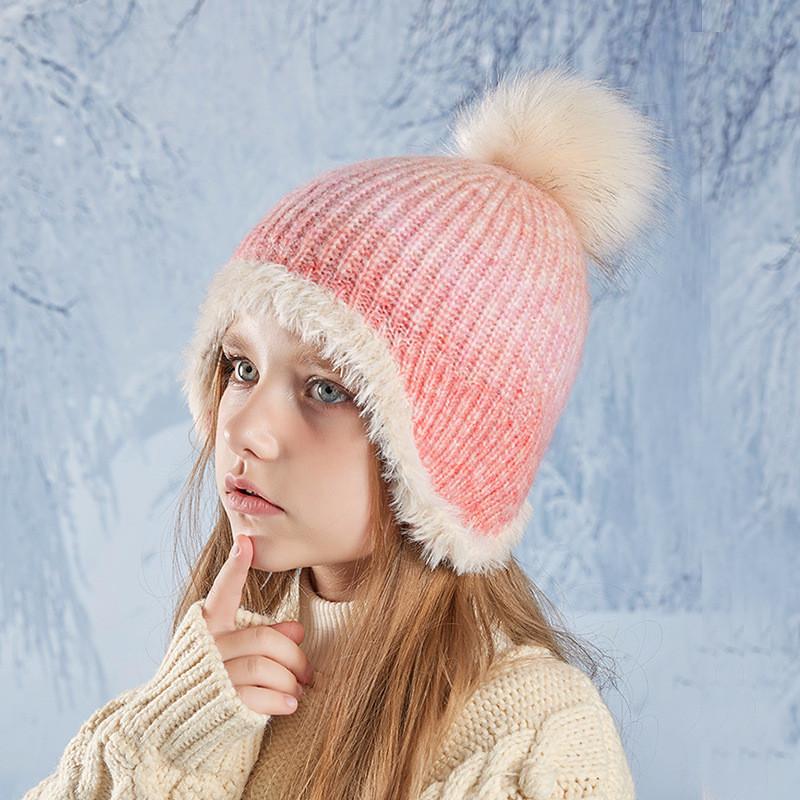 Children Knit Hat With Earmuff Protection For Winter Outdoor Warmth And Style