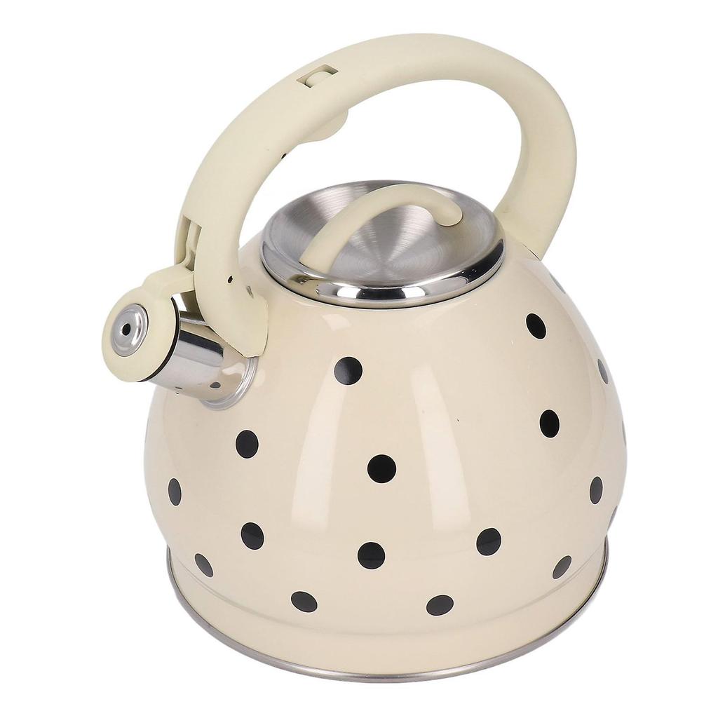 Whistling Kettle,3.5L Whistling Kettle Polka Whisteling Tea Kettle Stainless Steel Teapot Reliable and Durable