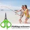 Многофункциональные ножницы для рыбалки, острое зубчатое лезвие из нержавеющей стали, нескользящая резиновая ручка, ножницы для ножниц из полиэтиленовой лески, аксессуары для уличной рыбалки