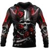 Spring Autumn Men's Hoodie Skull Graphics 3D Print Tops Fashion Unisex Sweatshirt Hip Hop Oversized Casual Clothing