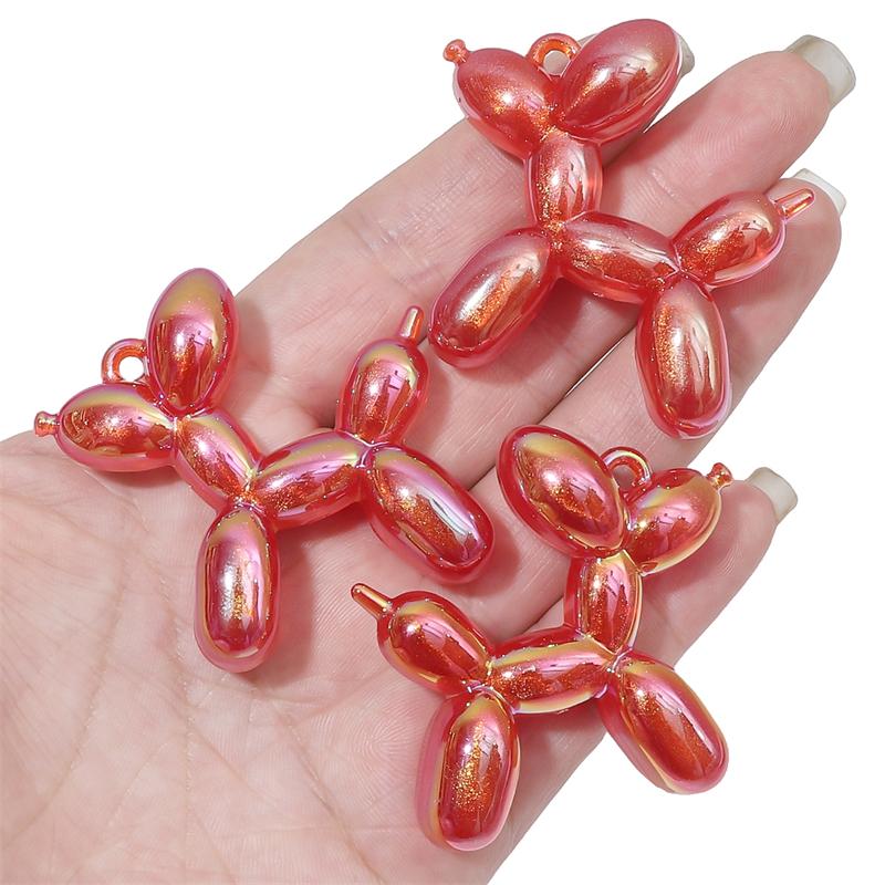 1/2 шт. акриловый гальванический УФ-шар подвеска в форме собаки подвески для изготовления ювелирных изделий своими руками серьги-браслеты