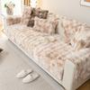 Thicken Imitation Rabbit Fur Plush Sofa Slipcover Non-slip Soft Sofa Towel Couch Cushion Cover for Living Room Modern Home Decor