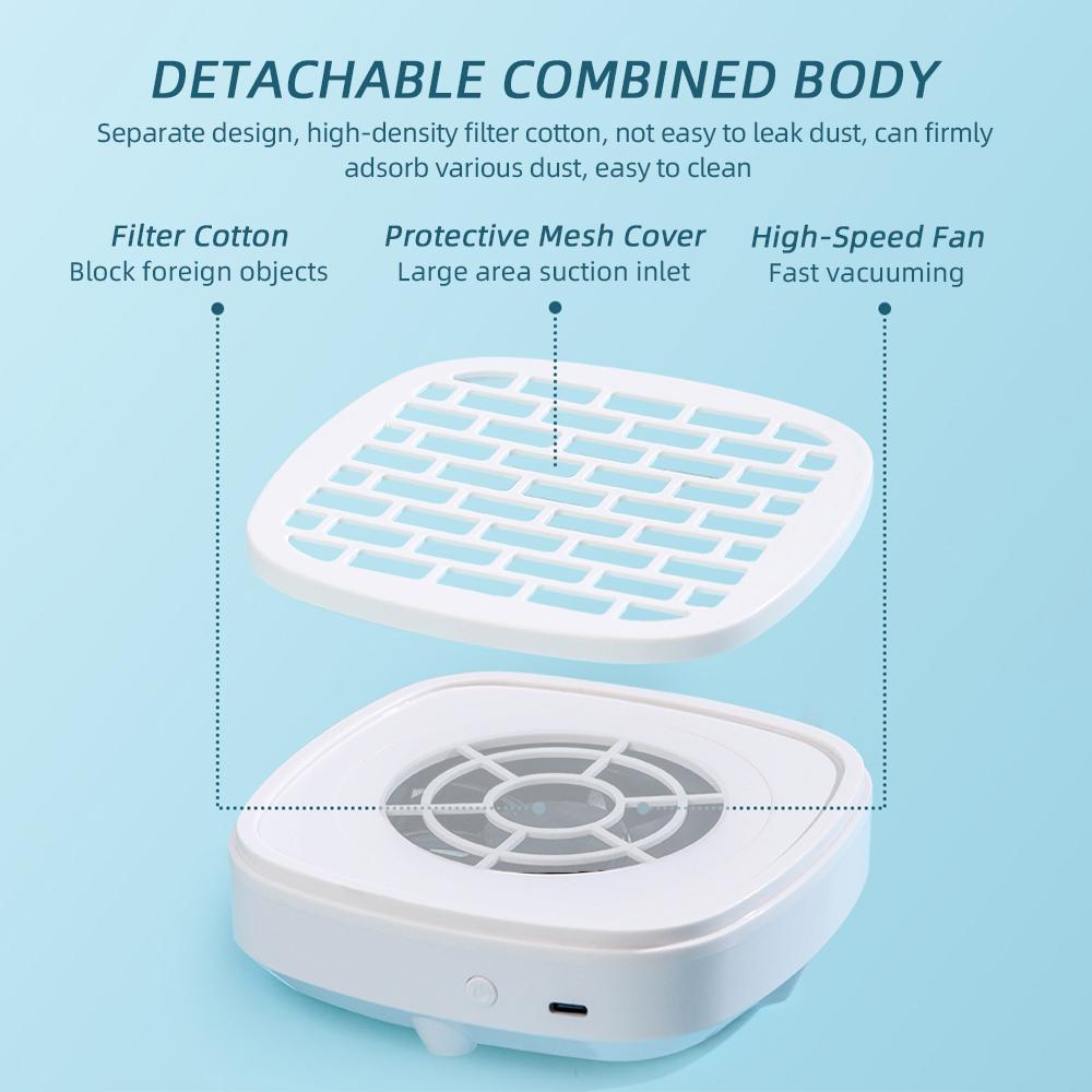 3200RPM USB Mini Nail Dust Collector Portable Nail Dust Extractor Nail Vacuum Cleaner Fan Nail Art Manicure Fan With Filter