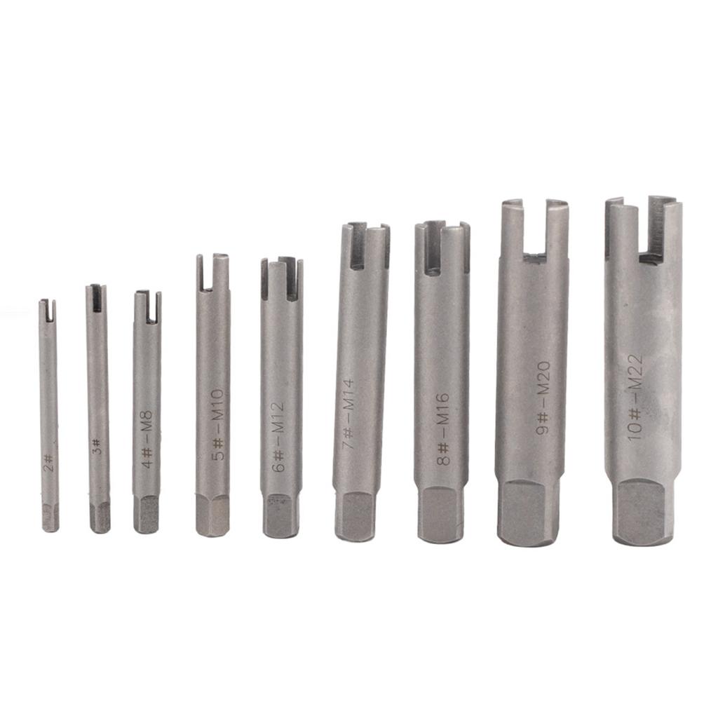 Steel Broken Head Taps Remover Stripped Screw Tap Extractor Set (#B)