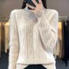 Spring Autumn Winter Knitwear Women Sweaters Fashion Casual Warm Knit Cable Jumper Female Turtleneck Sweater