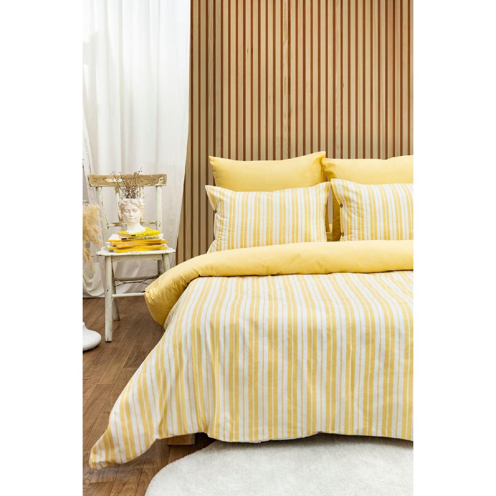 Комплект двойных пододеяльников Harmony Hues, окрашенный в пряже натурального цвета (эластичный лист)