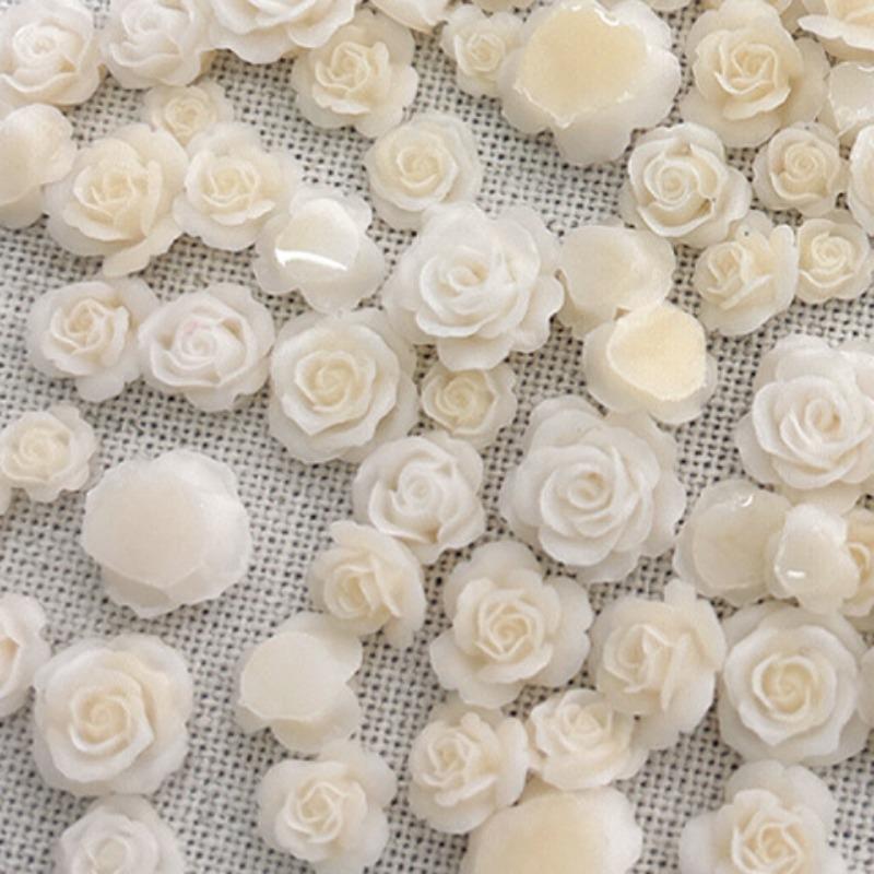 50 шт. 3D микс размеров красивые цветущие розы смоляной клей для ногтей стразы украшения маникюрные подвески для ногтей