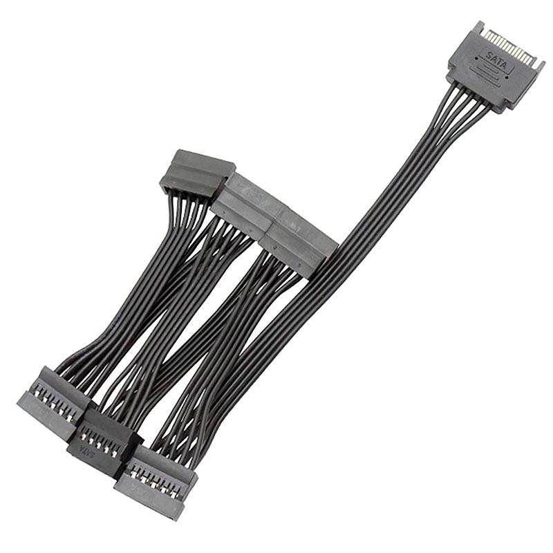 15-контактный Sata/4-контактный разветвитель питания для жесткого диска, 1 штекер на 5 гнезд, удлинительный шнур питания для ПК-сервера своими руками