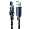 120 Вт светодиодный цифровой дисплей быстрая зарядка USB-кабель типа C для Samsung Xiaomi Huawei быстрая зарядка шнур для передачи данных