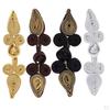 10 Pairs Beaded Chinese Frog Closure Buttons Knot Fasteners for DIY Sewing Craft