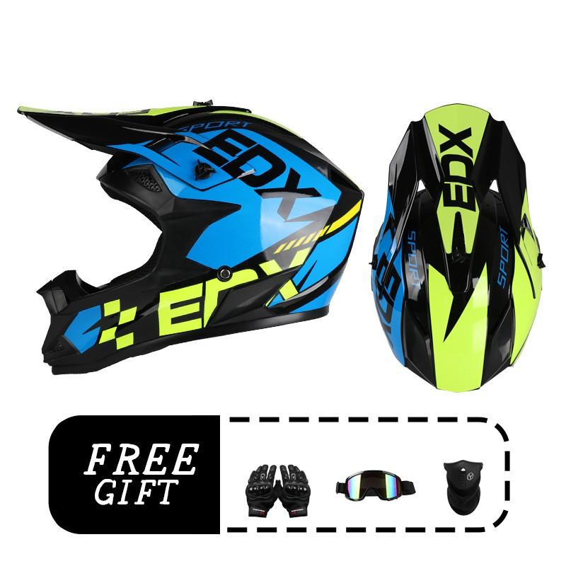 Full Face Off-Road Motorcycle Helmet Adults ABS Material DOT Certified Dirt Bike S M L XL