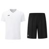 Under Armour Loose Fit Pullover Short Sleeve Comfortable Jersey Shorts Casual Sports Set Unisex Sets White Black 21500524-100+24500204-001