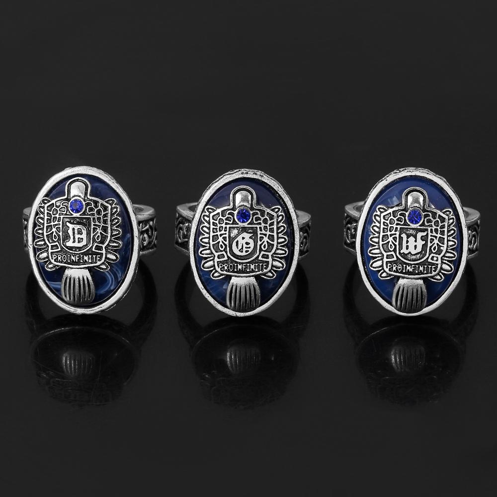 Дневники вампира Кольцо А-Я 26 Букв Для Женщин и Мужчин Алфавитные Инициалы Готическая Бижутерия Сальваторе Дэймон Возрожденный Кольцо Дневного Света