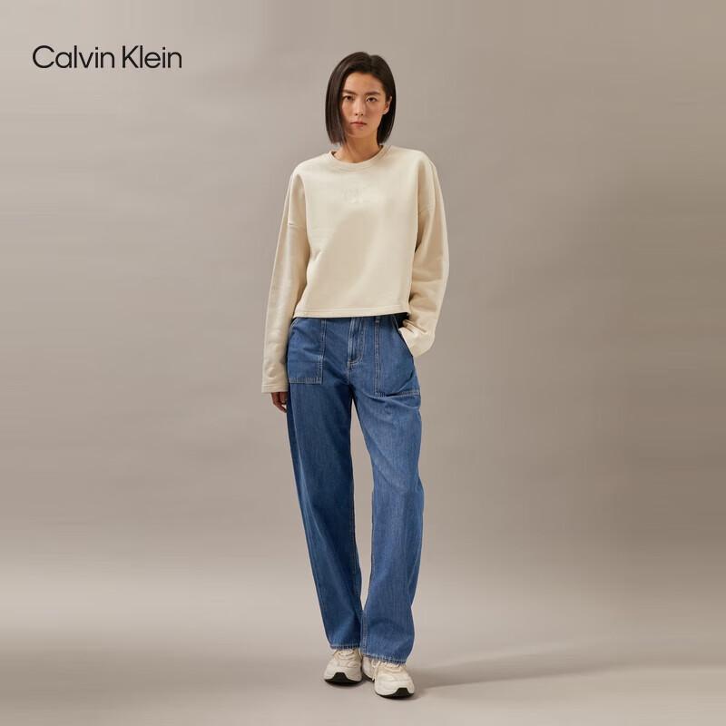 Calvin Klein Джинсы Женские Высокая Талия Свободный Крой Деним Джинсы J223955