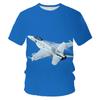 3D Печать Самолет Истребитель Графическая Футболка Для Мужчин Женщин Летняя Повседневная Футболка с Коротким Рукавом Топы Детская Мальчики Девочки Уличная Одежда