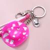 Cute Phone Pendant Fashionable Cow Print Hat Keychain Western Cowboy Hat Shaped Keyring Ornament Bag Charm Decoration