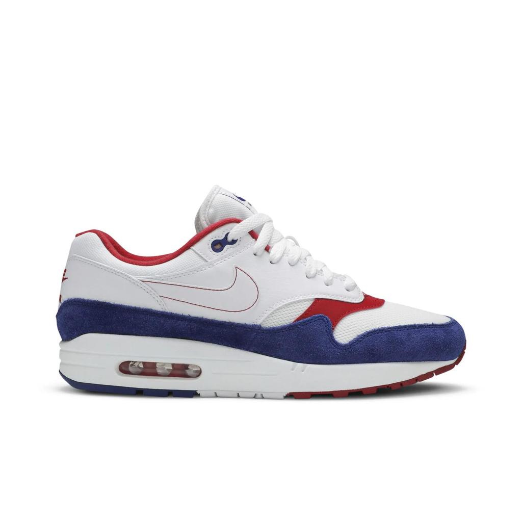 Nike Air Max 1 'USA' (Unisex) White / White / Deep Royal Blue Running Shoes CJ9927 100