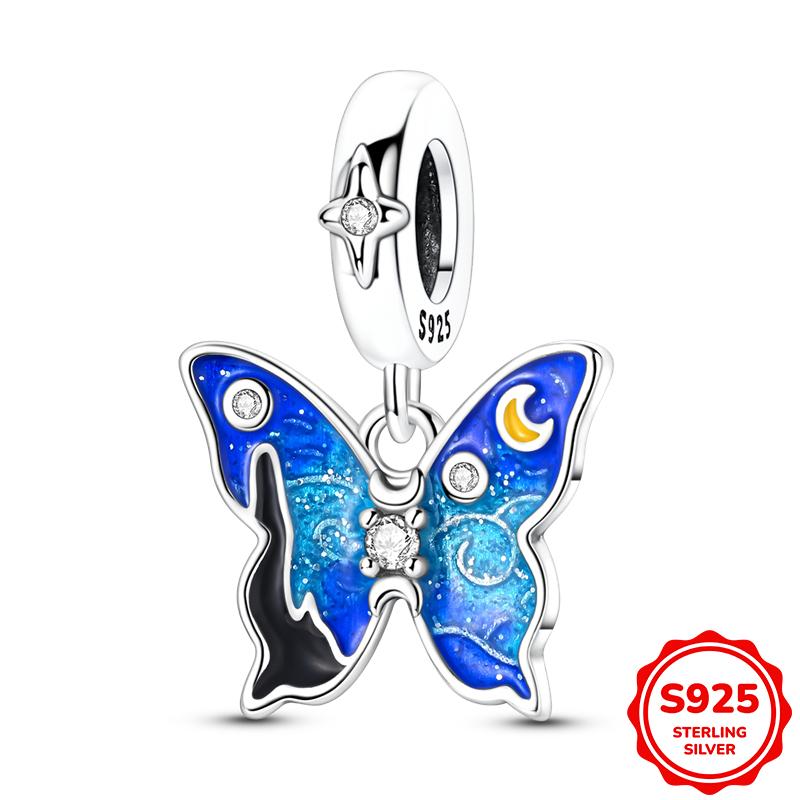 Медная бабочка мультяшное животное подвеска шарм бусины подходит для браслетов 3 мм ожерелье для женщин роскошное изготовление ювелирных изделий своими руками