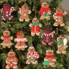 Christmas Decorations Pendent Gingerbread Man Decor Pendent Funny Xmas Tree Pendant Unique Nativity Scene Ornament Chee