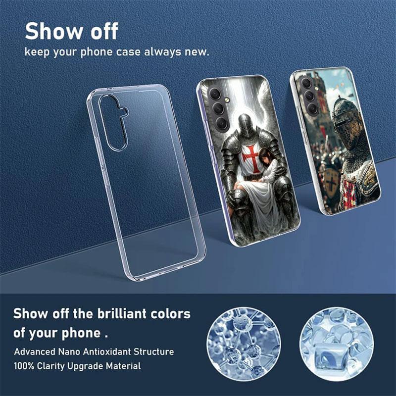 The Bright Red Crusade Phone Case for Samsung A16 A26 A36 A56 A17 A37 A57 A07 A06 A02S A03 A04S A05S Galaxy Note 20 10 A50S A71