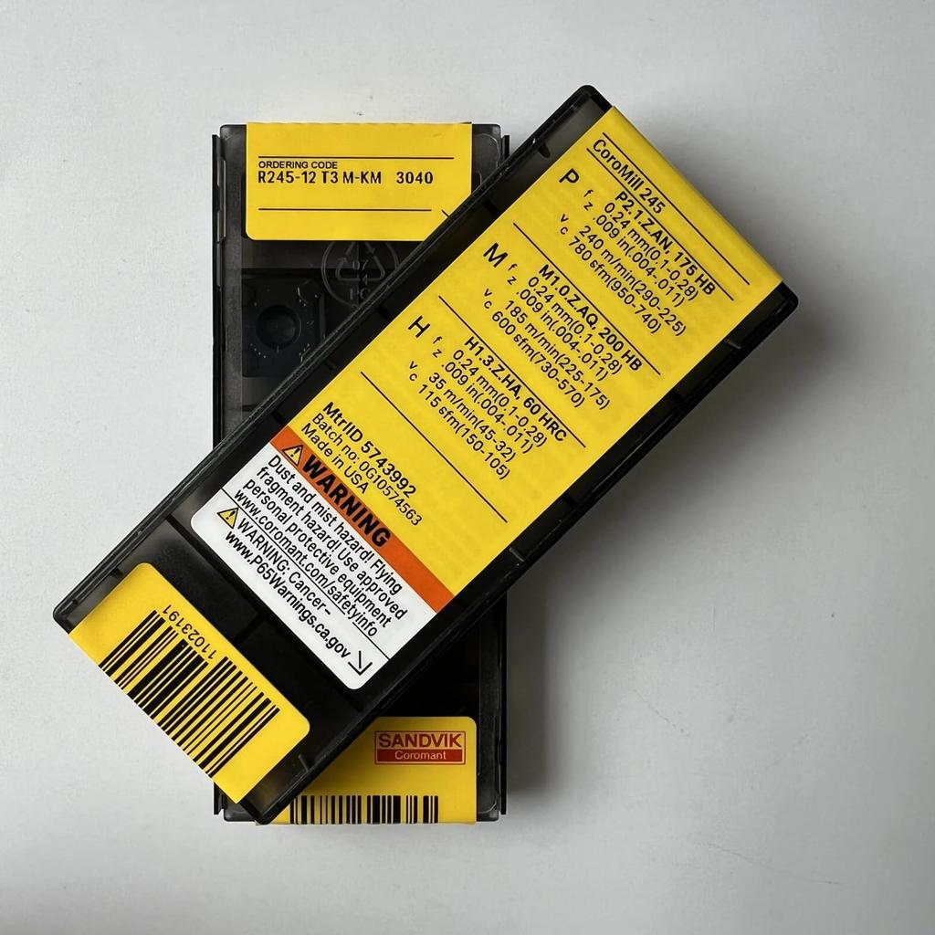 Original Sandvik / R245-12T3M-KM 3040 / CNC lathe carbide blade 10 Pcs
