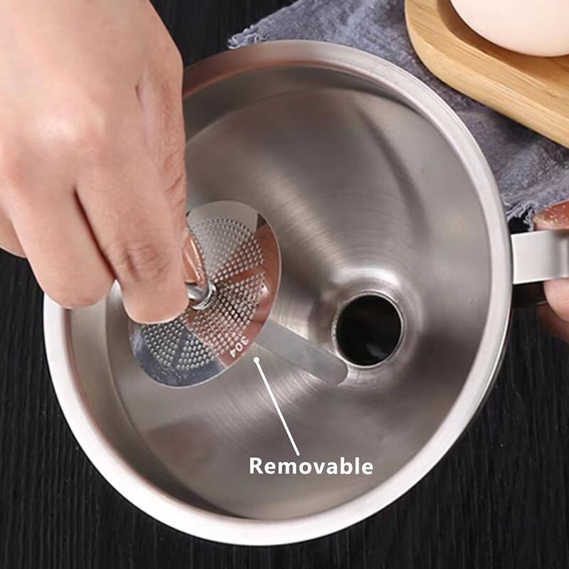 Jekero 304 Stainless Steel Funnel with Detachable Filter